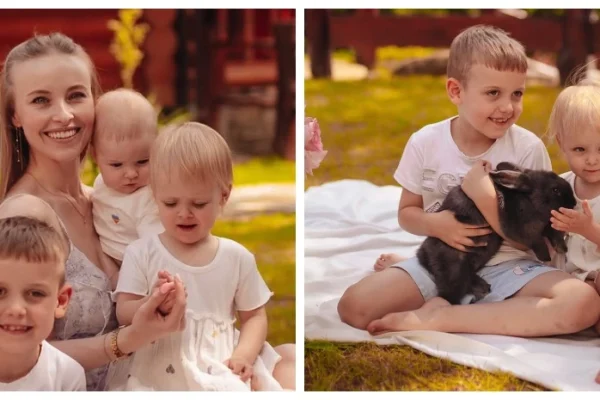 Анна Сагайдачна замилувала сімейною фотосесією з трьома дітьми