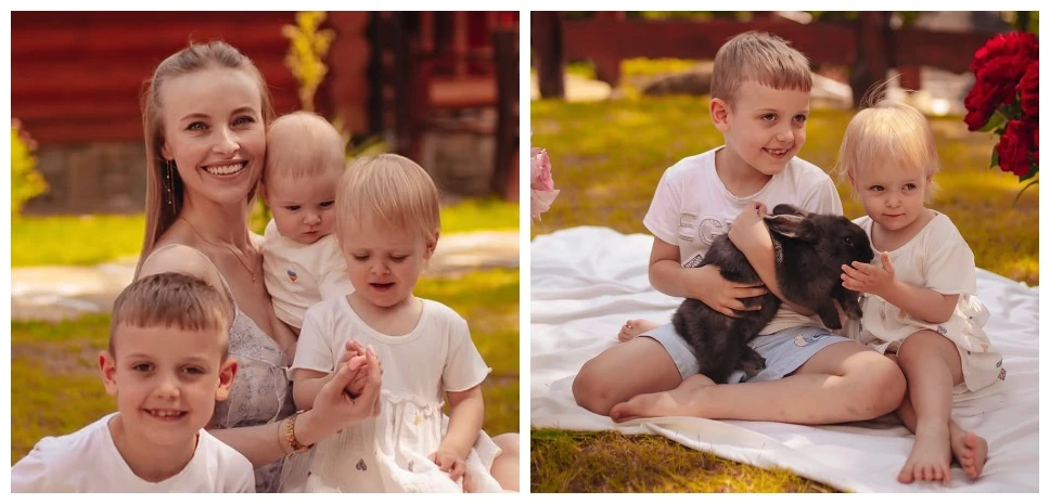 Анна Сагайдачна замилувала сімейною фотосесією з трьома дітьми